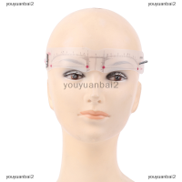 Youyuanbai2สติกเกอร์ติดแม่พิมพ์ที่นำมาใช้ใหม่ได้ตะไบเสริมสวยแผ่นเขียนคิ้วแบบแก้ไขได้12สไตล์เครื่องมือแต่งหน้าสำหรับที่เขียนคิ้วปากกาเครื่องสำอาง