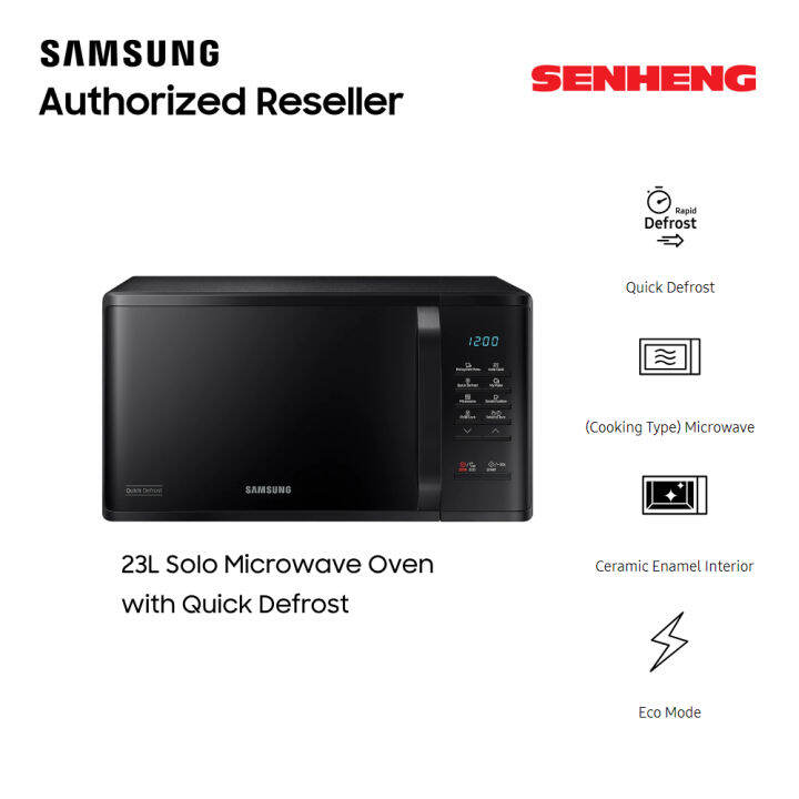 samsung ceramic inside microwave quick defrost