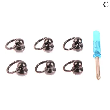 Brass Ball Studs Rivets D Ring for Leather Crossbody Purse Craft