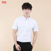 เสื้อโปโล Prima Elite เบา เย็นสบาย ระบายอากาศได้ดี ไม่ขึ้นขุย สีขาว PE001 (ชาย) - PMKPOLOMAKER