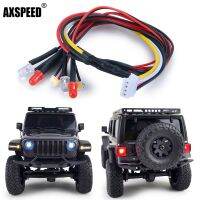 AXSPEED รถ RC ไฟท้ายไฟกระพริบไฟหน้าหน้าและไฟ LED ด้านหลังสำหรับ Kyosho Mini-Z 4X4 1/24รถ Jeep รุ่น Wrangler จำกัด