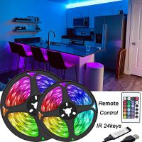 [Migu home furnishing] ไฟน้ำแข็ง LED SMD5050ทีวี,แบ็คไลท์จอทีวีแสงไฟสีแถบไฟ LED เปลี่ยนตกแต่งห้องนอน DC5V 1ม. 2ม. 3ม. 4ม. 5ม. 5ม.