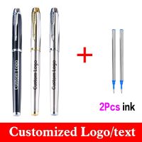 Metal Gel Pen 3pcs/set Business Ballpoint Pen Get 2 Ink Arrow Pen Signature Pen Custom Logo Lettering Name Stationery Wholesale Pens