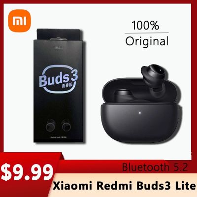 （Orange home earphone cover）   Original Xiaomi Redmi Buds 3 Lite ชุดหูฟัง TWS Bluetooth 5.2เกม Touch พร้อมไมโครโฟน18ชั่วโมงแบตเตอรี่การเก็บรักษา