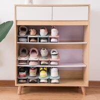 (cerci household goods)1ชิ้น PlasticShelf ชั้นวางรองเท้าตู้ ShoeOrganizerSaving ปรับจัดกล่องรองเท้า