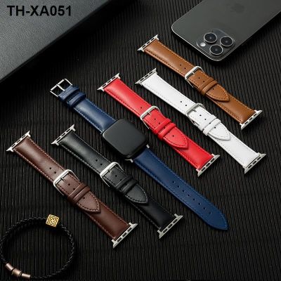 ✨ (Watch strap) apple watch plain calfskin genuine leather strap business belt accessories