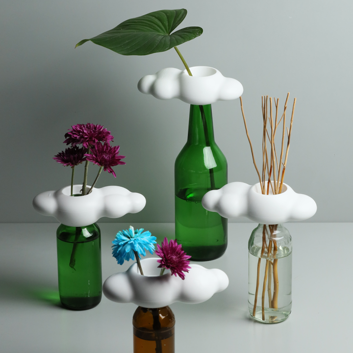 qualy-cloud-vase-ก้อนเมฆแจกันใส่ขวดแก้วรีไซเคิล