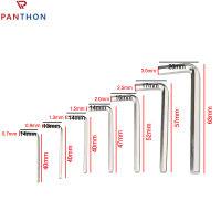 PANTHON Hex Key ชุดประแจอัลเลนเครื่องมือชุดชั้นอุตสาหกรรม7ชิ้นชุดประแจหกเหลี่ยมแขนยาวสีเงิน0.7-3มม