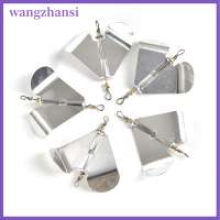 Wangzhansi 5ชิ้นใบมีดหมุนโลหะตกปลาเหยื่อตกปลาแบบสปินเนอร์เหยื่อตกปลา