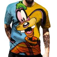 Disney T-Shirts Goofy Pluto Cartoon Anime 3D Print Streetwear Men Women Casual Fashion Oversized T Shirt Kids Tees Tops Clothing