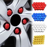 20Pcs Car Tire Nut Caps Protection Covers Electroplated Colorful Auto Wheel Tyre Hub Anti-Rust Dustproof Screw Cover 17/19/21mm Nails  Screws Fastener