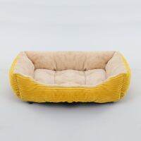 【LZ】 Pet Cat Dog Bed Cozy Square Plush Kennel Puppy Sofa Bed Small Large Dog Sleep Pad Portable Pet Bed Nest Pet Supplies Accessories