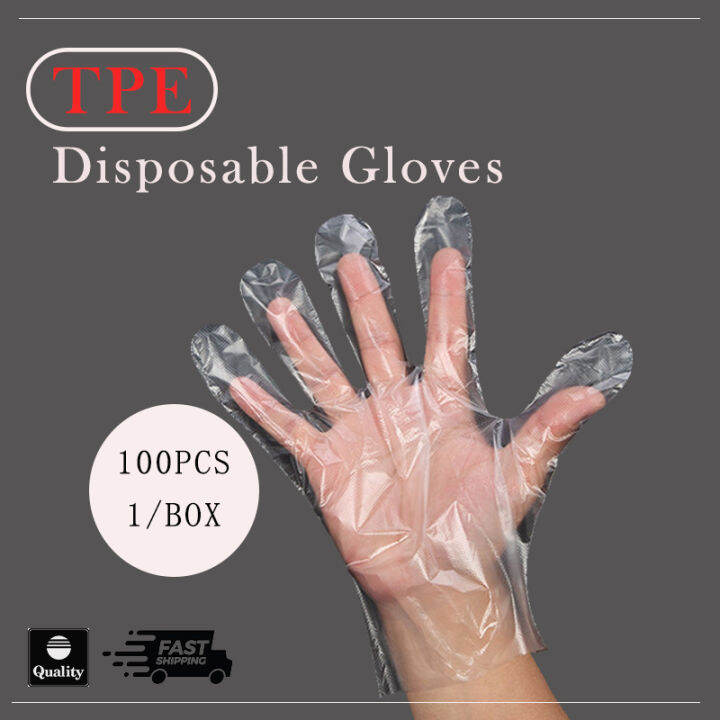 TPE Disposable Gloves 100pcs Lazada Singapore