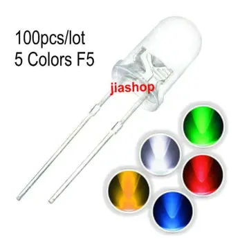 5mm LED Diode Lights Assortment (Clear Transparent Lens) Emitting Lighting  Bulb Lamp Assorted Kit Variety Colour Warm White Red Yellow Green Blue  Orange - China 5mm LED, LED