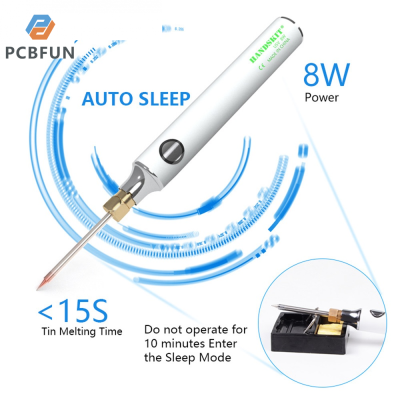 pcbfun 8W USB เครื่องเชื่อมเหล็กชุดปรับอุณหภูมิแกนเซรามิกความร้อนแบบพกพาเครื่องเชื่อมโลหะซ่อมเครื่องมือ