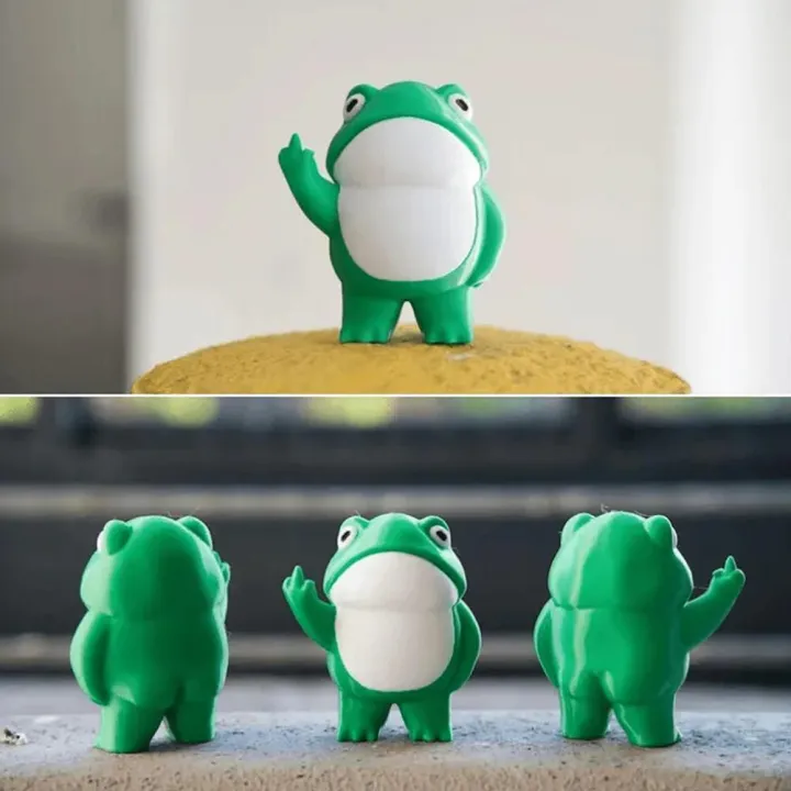 craft-standing-frog-middle-finger-home-decoration-frog-statue-rebellious-frog-figurine