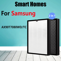 สำหรับ Samsung เครื่องกรองอากาศ AX90T7080WD/TC อะไหล่แบบ2-In-1แผ่นกรองรวม HEPA กรองผงถ่านกัมมันต์