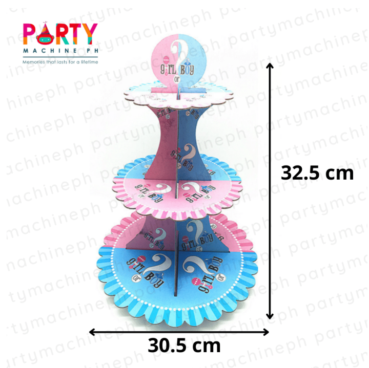 gender reveal cupcake stand (3tier) Lazada PH