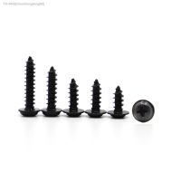 №☽■ PWA M1.4 M1.7 M2 M2.3 M2.6 M3 M4 Black Padded Round Head Carbon Steel Self-Tapping Screws With Pad