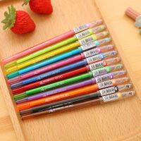 24 PCS South Korea Stationery Is Pure and Fresh and Cool Color Pen Candy Color Diamond Head 12 Color Pen Student