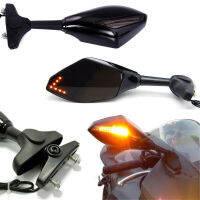 กระจกสำหรับ HONDA สัญญาณเลี้ยว LED รถจักรยานยนต์1คู่1000RR CBR600RR 500R SUZUKI SXR1000 Hayabusa SV650S GSXR600 GSXR750