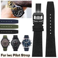 Suitable For Nylon canvas watchband for PILOT Portugal Fabric watch strap 20mm 21mm 22mm bracelet black armygreen blue cowhide wrist belt