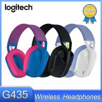 J15 Logitech G435ชุดหูฟังไร้สายสำหรับเล่นเกมส์บลูทูธเสียงรอบทิศทาง7.1รองรับการเล่นเกมและเพลงหูฟังมีไมโครโฟนในตัว