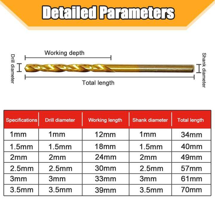 10-50pcs-high-speed-steel-twist-drill-bit-professional-titanium-coated-drill-bit-tools-quality-power-tools-1-1-5-2-2-5-3-3-5mm