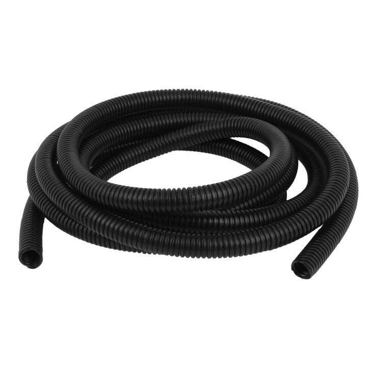 UXCELL Black Plastic 2.6M/ 8.5Ft 10x13mm Flexible Corrugated Conduit ...