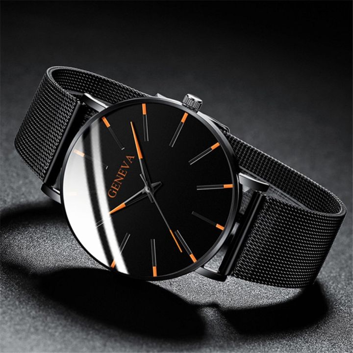 a-creative-2022men-minimalistthin-สุภาพบุรุษนาฬิกาผู้ชาย39-s-fashionmesh-beltclockbusiness-เย็น