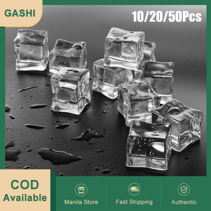 10Pcs Fake Ice Cubes Clear Acrylic Ice Cube for Glass and Vase Fillers