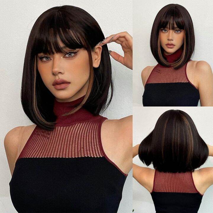 black-white-highlight-short-bob-wigs-with-bangs-women-natural-synthetic-straight-hair-straight-bob-wig-heat-resistant-fiber-hot-sell-vpdcmi