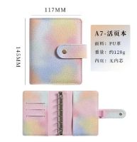 A7 PU Leather Binder Notebook Personal Organizer Wallet Binder Cover with Snap Button Closure Refillable Budget Journal Folder