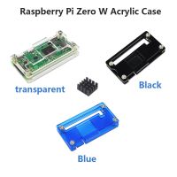 Raspberry Pi Zero W อะคริลิค เคส 3 สี กล่องเชลล์ + Heat SinK Transaperent Black Blue Acrylic Enclosure Box สําหรับ RPI Zero W