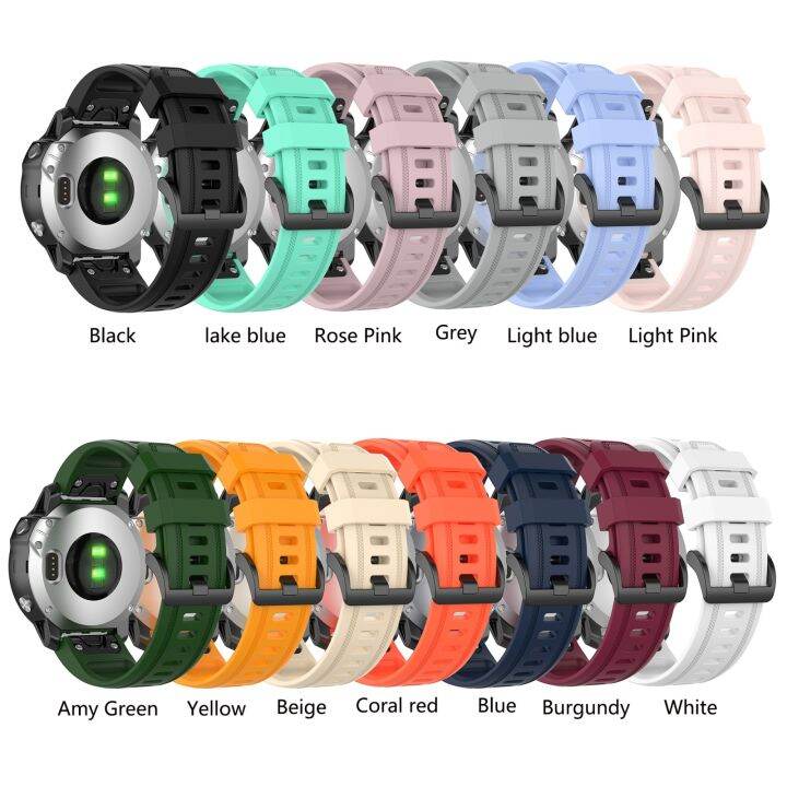 สำหรับ-garmin-fenix-5s-สายนาฬิกาข้อมือซิลิโคนสีบริสุทธิ์-สีดำ