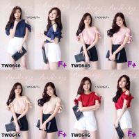 Maya-fashion เสื้อผ้าผู้หญิง งานชุดเข้าเซท 2 ชิ้น สีกรม ชมพู ครีม แดง พร้อมส่ง