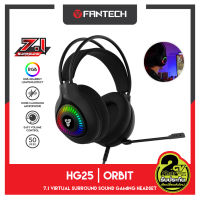 FANTECH หูฟัง เกมมิ่ง ระบบ 7.1 Headset Gaming มีไมโครโฟน ไฟ RGB รอบหูฟัง สำหรับเกมแนว FPS , RTS, MMORPG ,MOB รุ่น HG25 ORBIT