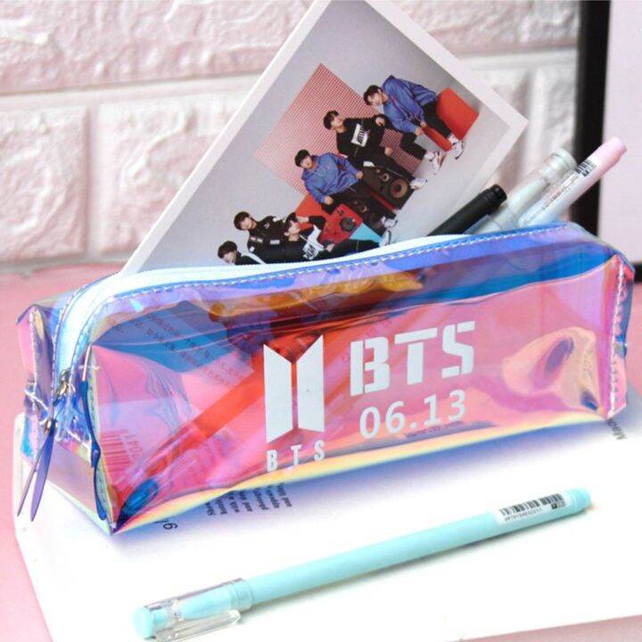 【COD&Ready Stock】BT21 Pencil Case Korean Transparent Octagonal Large ...