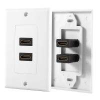 [HOT GELLXKOWOIGHIO 527] HDMI 2พอร์ต Wall Face Plate Panel Outlet 1080P ฝาครอบ Coupler Socket HOT