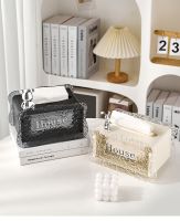 Modern Acrylic Tissue Box Unique Living Room Decoration Home Table Napkin Holder Aesthetic Desk Accessories Tissue Storage Box