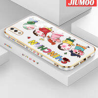 JIUMOO เคส A01ปลอกสำหรับ Samsung Galaxy ลาย Crayon Shin-Chan ใหม่กรอบพื้นผิวสี่เหลี่ยมเคสนิ่มซิลิกาเจลกันกระแทกเคสมือถือรวมเลนส์กล้องถ่ายรูปฝาครอบป้องกัน