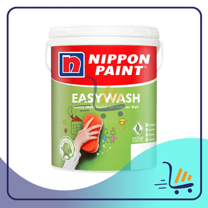 5L Nippon Easy Wash Interior Wall 1001 Brilliant White Lazada