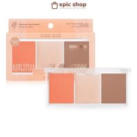 [EPICSHOPZ] แท้/ส่งไว? บลัชออน ไฮไลท์ คอนทัวร์ 3in1 SIVANNA COLORS ULTIMATE GLOW sugar face palatte blooming your own beauty (HF189)