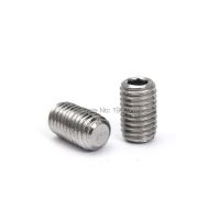 【cw】 50Pcs DIN913 M2.5 M4 M5  304 Metric Thread Grub Screws Flat end Hexagon Socket Headless Set Screw