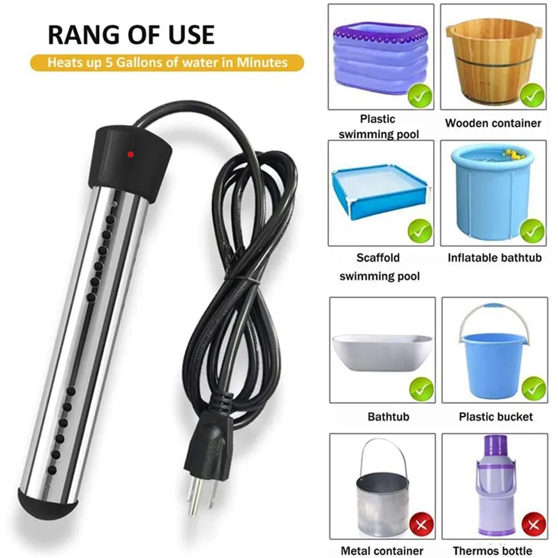Immersion Heater, Portable Electric Submersible Instant Water Heater, Used  in Swimming Pool Tub Bathtub | Lazada Singapore