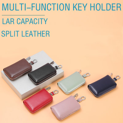 Fashion Keychain Pouch Zip Wallet Leather Case
