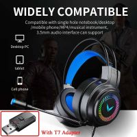 G58 Gaming Headset Wired PC Gamer Headphones 7.1 Surround 4D Stereo Laptop Earphones with Microphone 7 Color RGB for PS4 Xbox