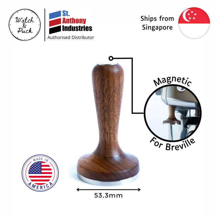 Saint Anthony Industries Model B Espresso Tamper for Breville, 53.3mm