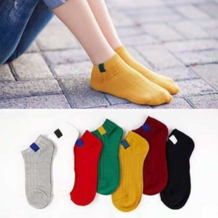 Korean Stlye 10 Set Pairs Mid Cut Soft Cotton Socks Iconic Sack ...