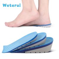 1 Pair Half Length Height Increase Insole Pad For Shoes Invisible Shoe Lifts Inserts Elastic Shock Absorption Heel Cushion Pads